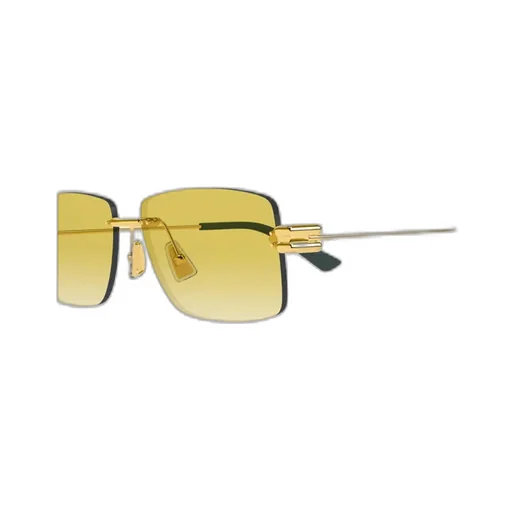 Rectangle-Frame Rimless Sunglasses