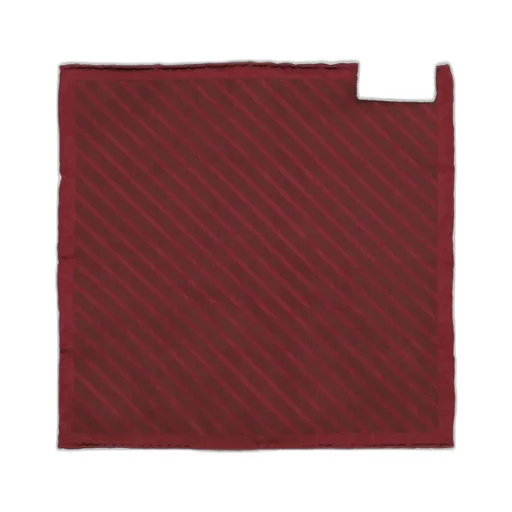 Diagonal-Striped Silk Pocket Square