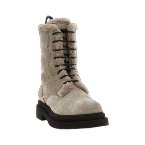 Lace-Up Shearling Boots