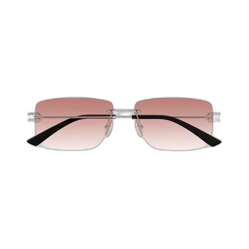 Rectangle-Frame Rimless Sunglasses