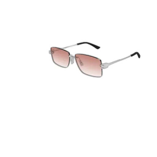 Rectangle-Frame Rimless Sunglasses