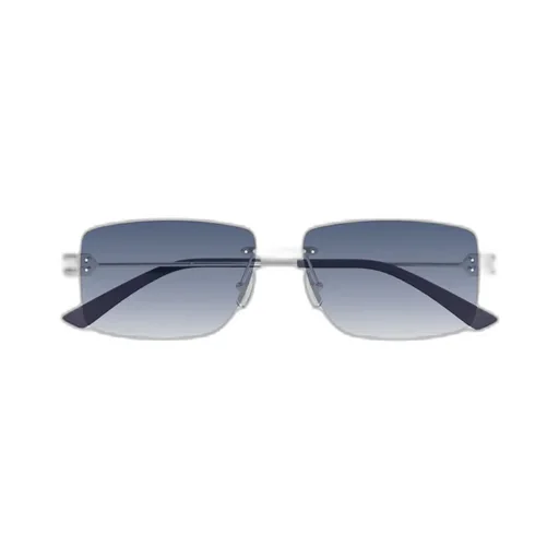 Rectangle-Frame Rimless Sunglasses