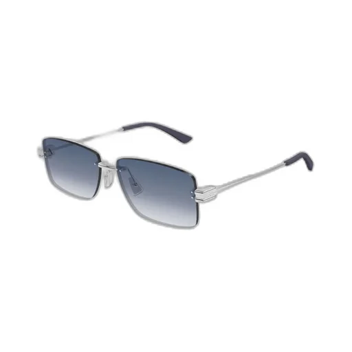 Rectangle-Frame Rimless Sunglasses