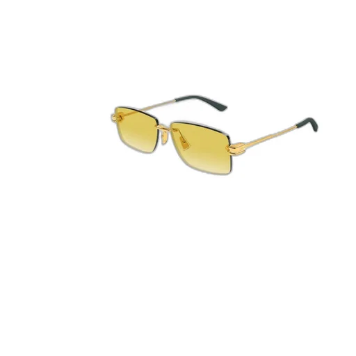 Rectangle-Frame Rimless Sunglasses