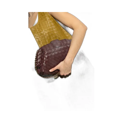 Woven Detailed Clutch Bag