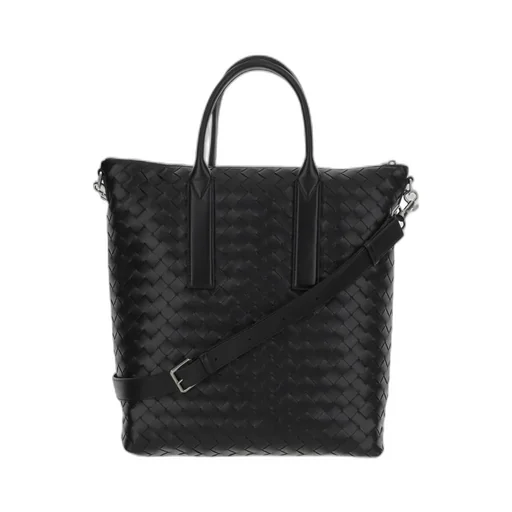 Intrecciato Zipped North-South Tote Bag