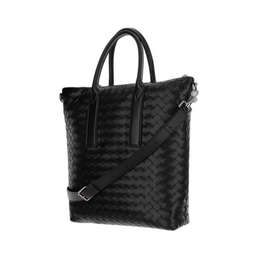Intrecciato Zipped North-South Tote Bag