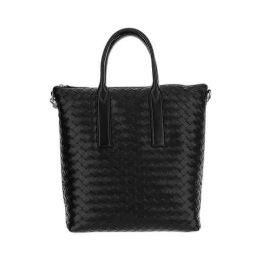 Intrecciato Zipped North-South Tote Bag