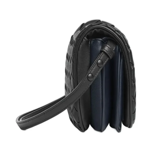 Intrecciato Foldover Top Shoulder Bag