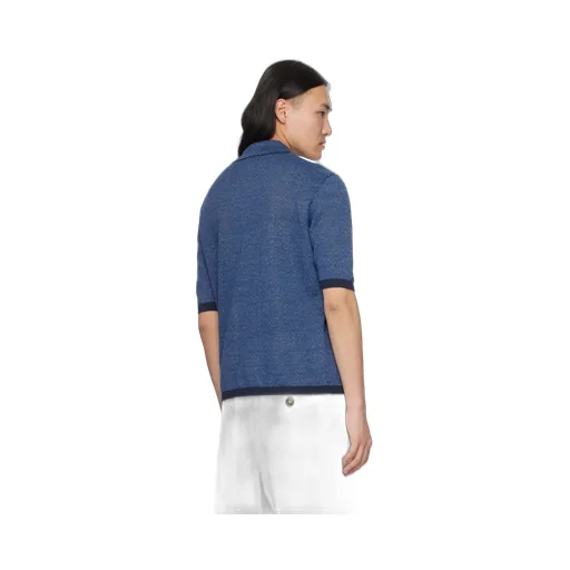 Patterned Short-Sleeved Polo Shirt