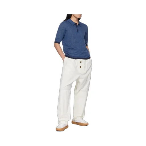 Patterned Short-Sleeved Polo Shirt