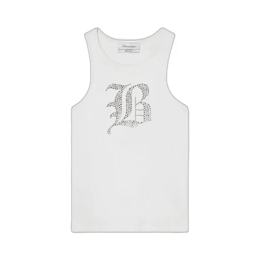 Logo Embellished Ribbed-Knit Tank Top