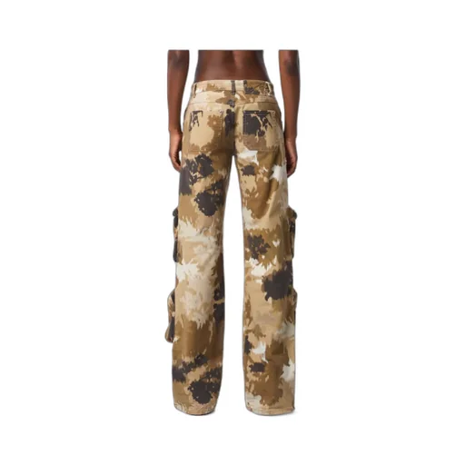 Camouflage Printed Straight Leg Cargo Jeans