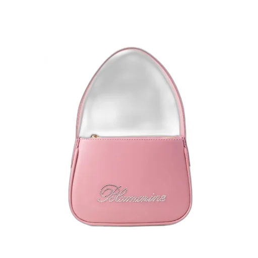 Logo Embellished Top Handle Bag