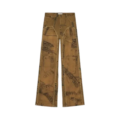 Semi-Sheer Panel Trousers