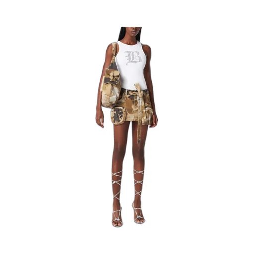 Logo Embellished Ribbed-Knit Tank Top