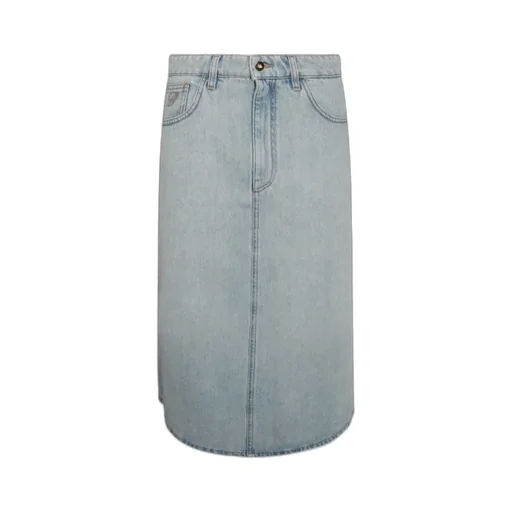 Belt-Loop Denim Skirt