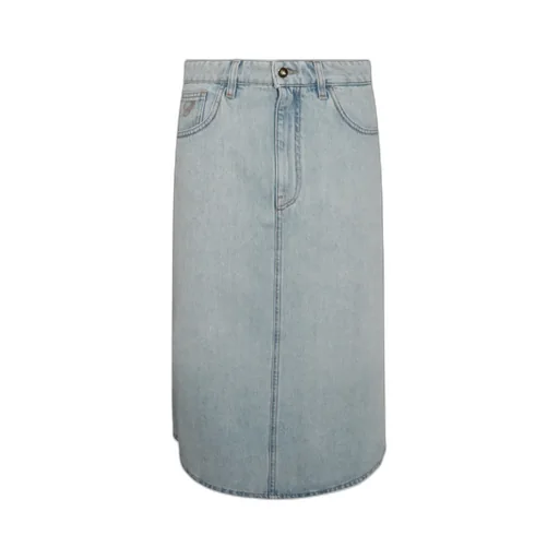 Belt-Loop Denim Skirt