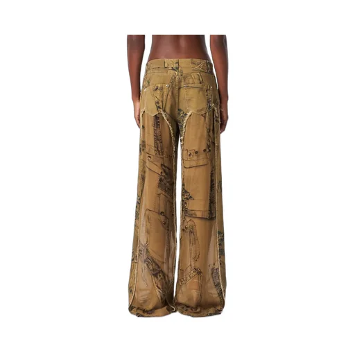Semi-Sheer Panel Trousers