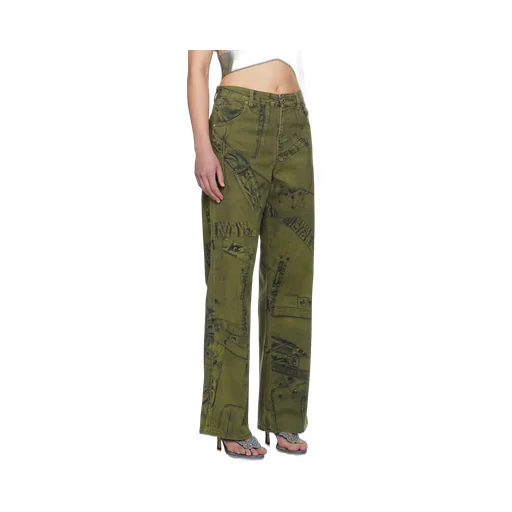 All-Over Graphic Printed Puddle Trousers