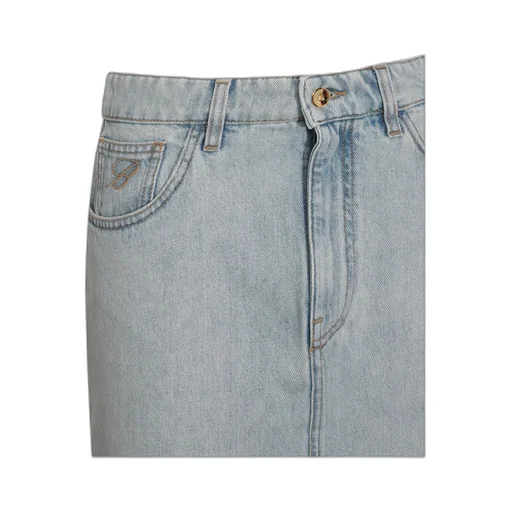 Belt-Loop Denim Skirt