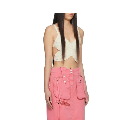 Butterfly Cut-Out Detailed Cropped Top