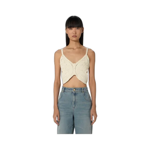 Butterfly Cut-Out Detailed Cropped Top