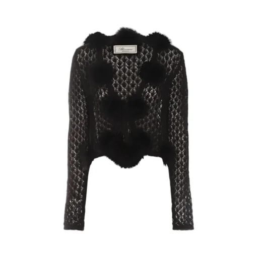 Pom-Poms Embellished Cardigan