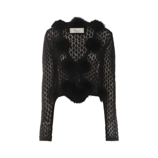 Pom-Poms Embellished Cardigan