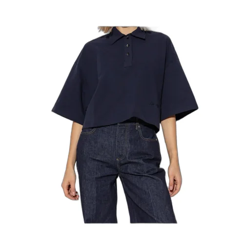 Short Sleeved Cropped Polo Shirt