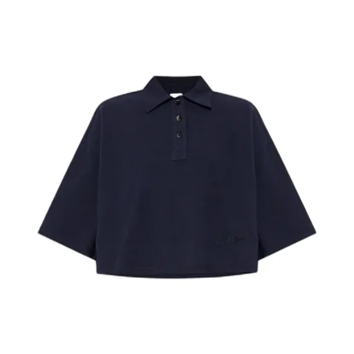 Short Sleeved Cropped Polo Shirt