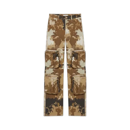 Camouflage Printed Straight Leg Cargo Jeans