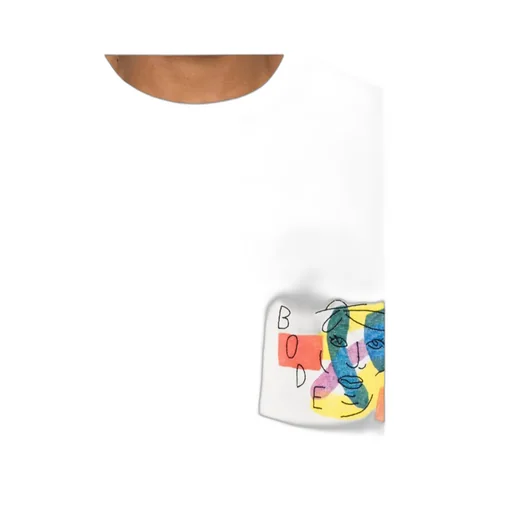 Abstract-Print Pocket T-Shirt