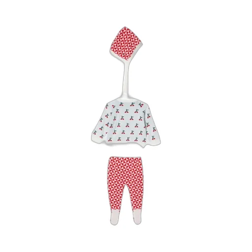 Cherry Pattern Sweater, Elastic Waist Pants, Hat