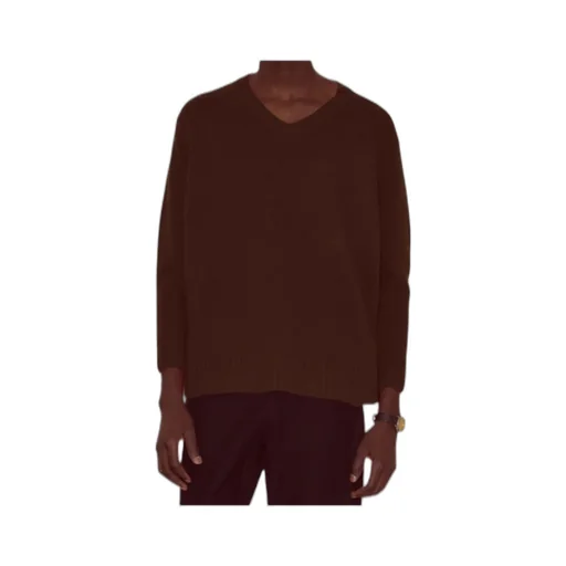 Long-Sleeved V-Neck Sweater