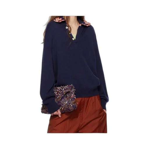 Long Sleeve Polo Sweater