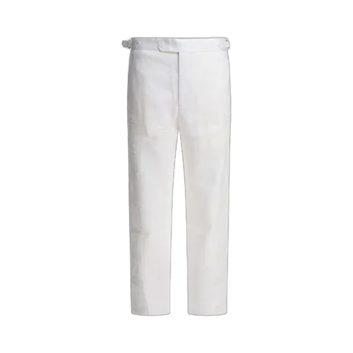 Embroidered Straight Leg Pants