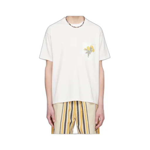 Flower Logo-Embroidery T-Shirt