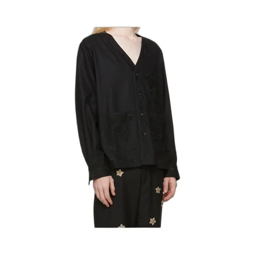 Dumas Floral-Embroidered Twill Overshirt