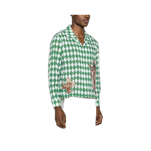 Diamond Pattern Long Sleeve Shirt