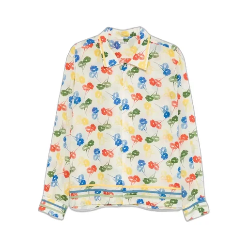 Flower Stamp Long Sleeve Shirt