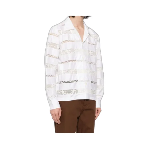 Striped Lace Detail Shirt