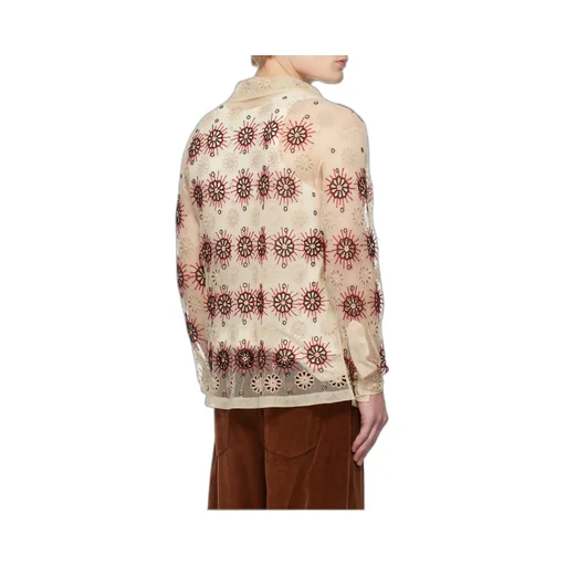 Floral Embroidered Button-Up Shirt