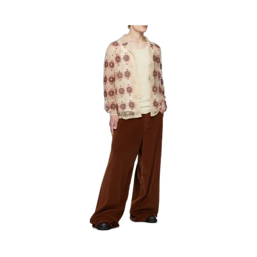 Floral Embroidered Button-Up Shirt