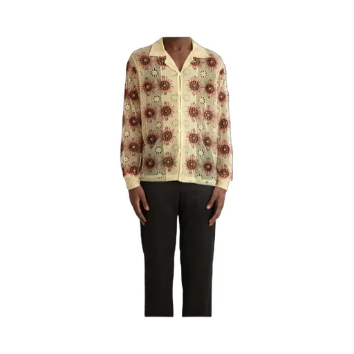Floral Embroidered Button-Up Shirt