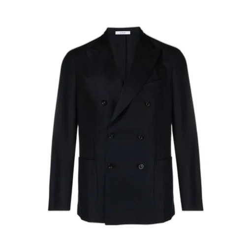 Peak-Lapels Double-Breasted Blazer