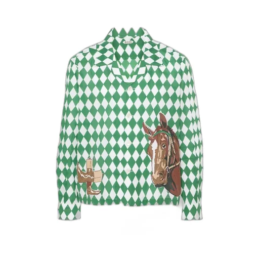 Diamond Pattern Long Sleeve Shirt