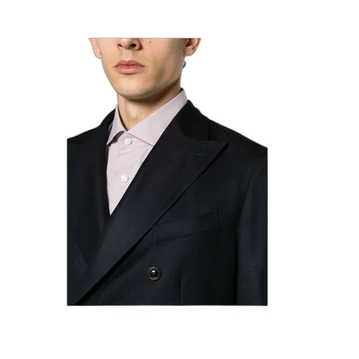 Peak-Lapels Double-Breasted Blazer