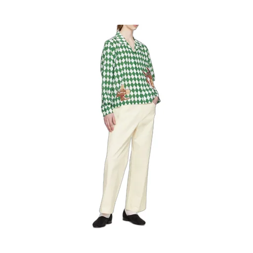 Diamond Pattern Long Sleeve Shirt