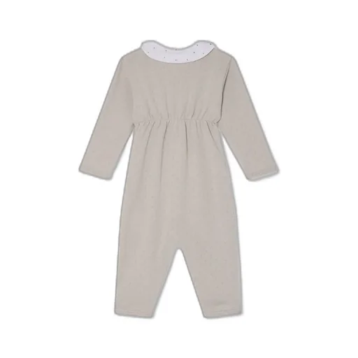 Embroidered-Collar Cotton Romper
